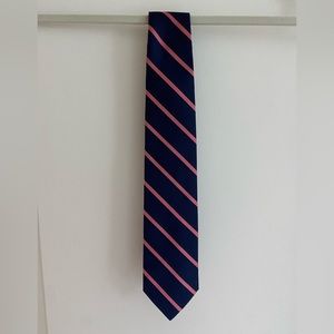 Brooks Brothers NWT Navy w/Pink Stripe Tie